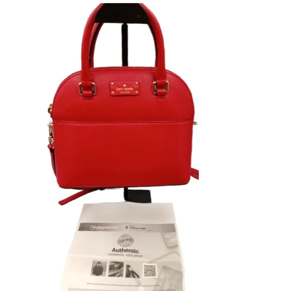 Kate Spade Mini Carli Grove Street Leather Crossbody Purse in Red Carpet w/COA - Picture 10 of 13